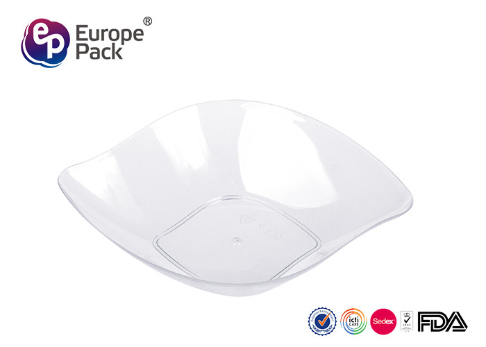 PS Small Clear Plastic Disposable Bowls With LFGB FDA Certificate