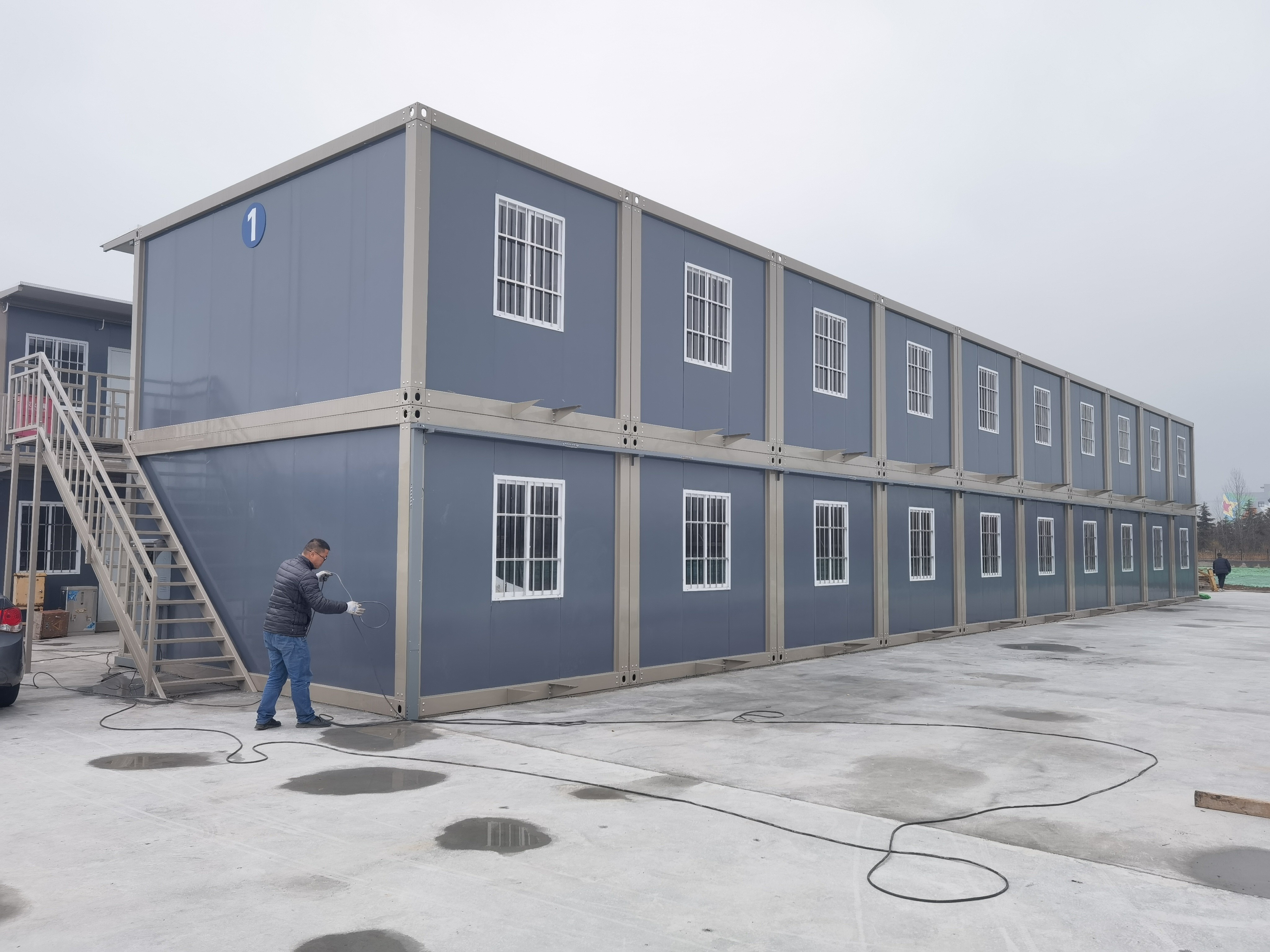 Multi Floor Shipping Container Temporary Housing Prefab Modular Tiny Homes