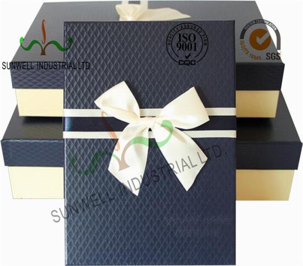 Recycled Multi Colored Retails Handcrafted Gift Boxes Ribbon Bow Decorated