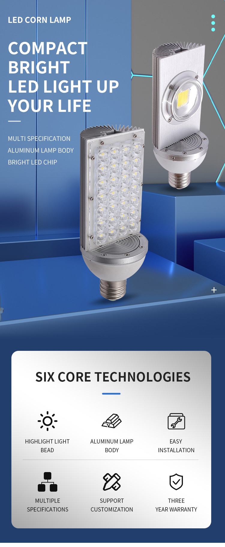 Led Cross Plug Lamp Patch High Power 28w PC Cover Led Corn Lamp Downlight