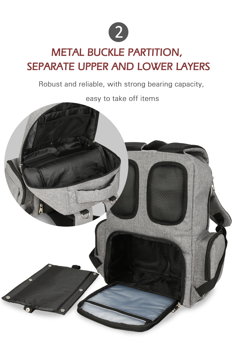 Oxford Diaper Travel Pouch Bag Backpack With Usb Charging Port 0.9kg