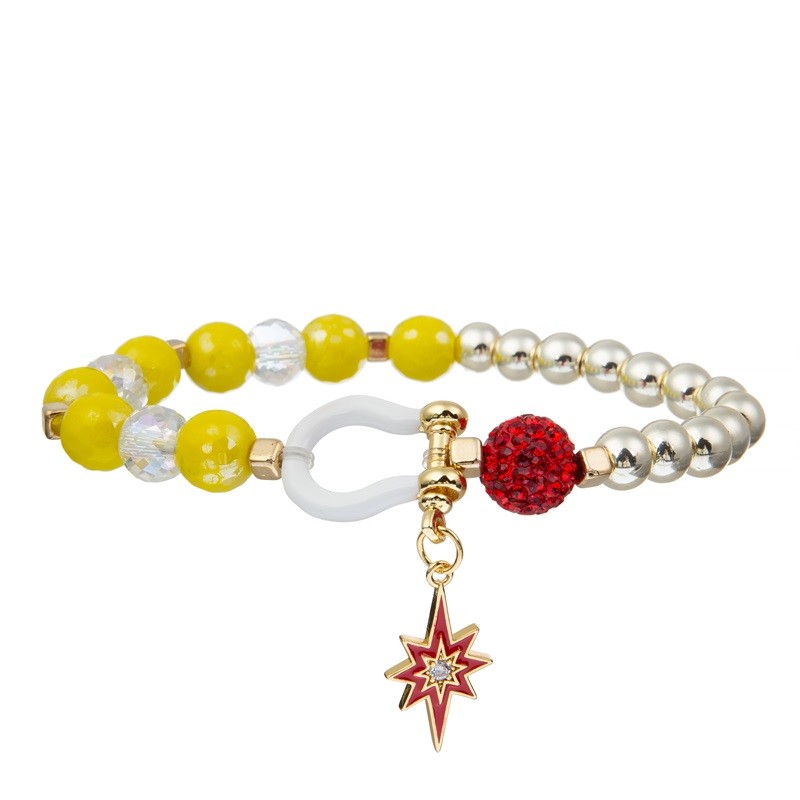 Unisex Enamel Colorful Charm Stretchy Stacking Bracelets Glass Beaded Christmas Gift