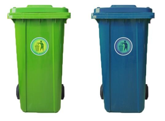 Quality 240LCustom plastic garbage bin for outdoor use, Large capacity 660 liter plastic garbage four-wheeled cart with lid bin for sale