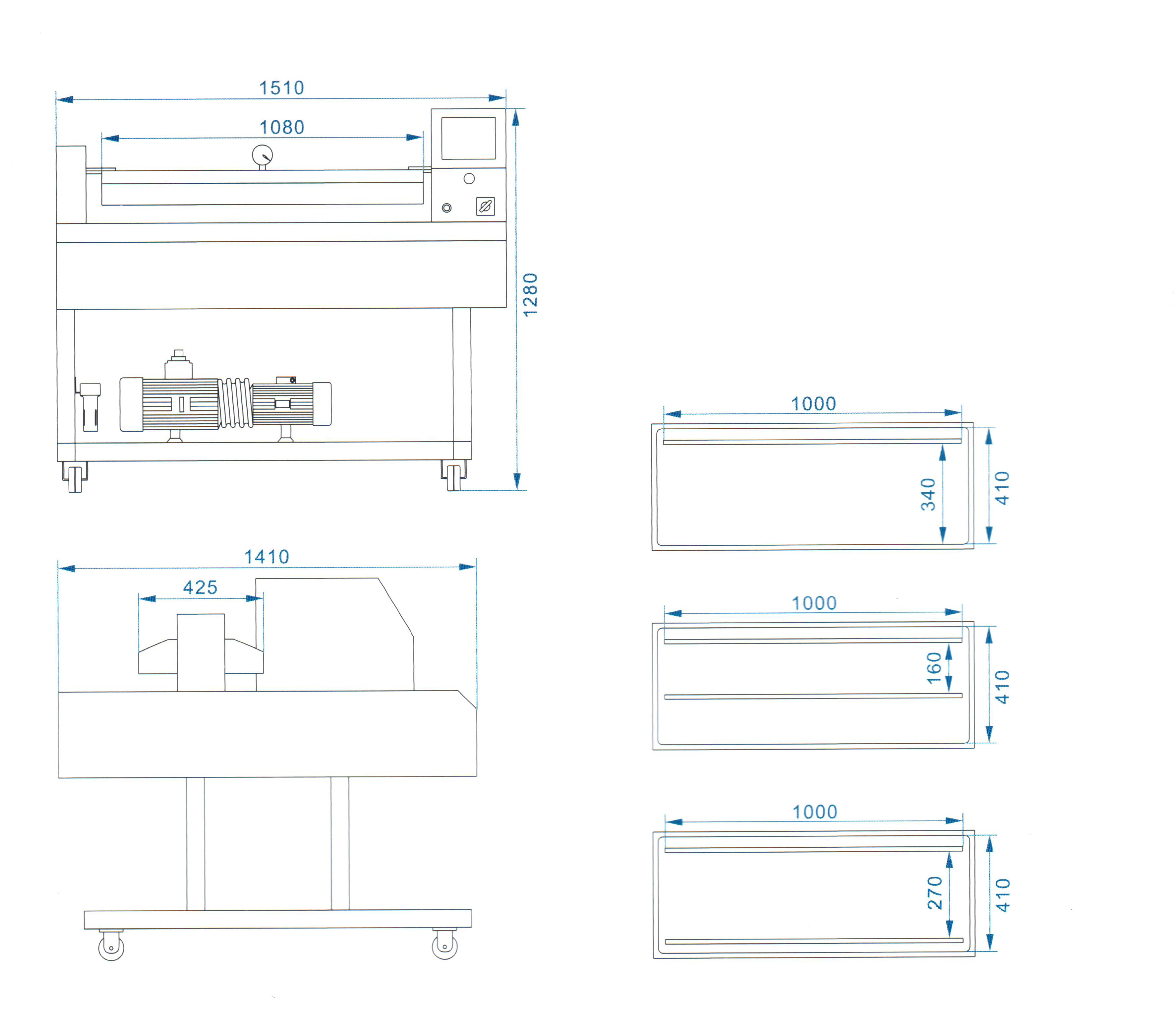 Programmable Control Vacuum Seal Packaging Machine 1520mm X 1400mm X 1260mm