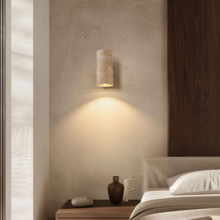 Yellow travertine wall lamp bedroom for home decorator interior stone wall lamp