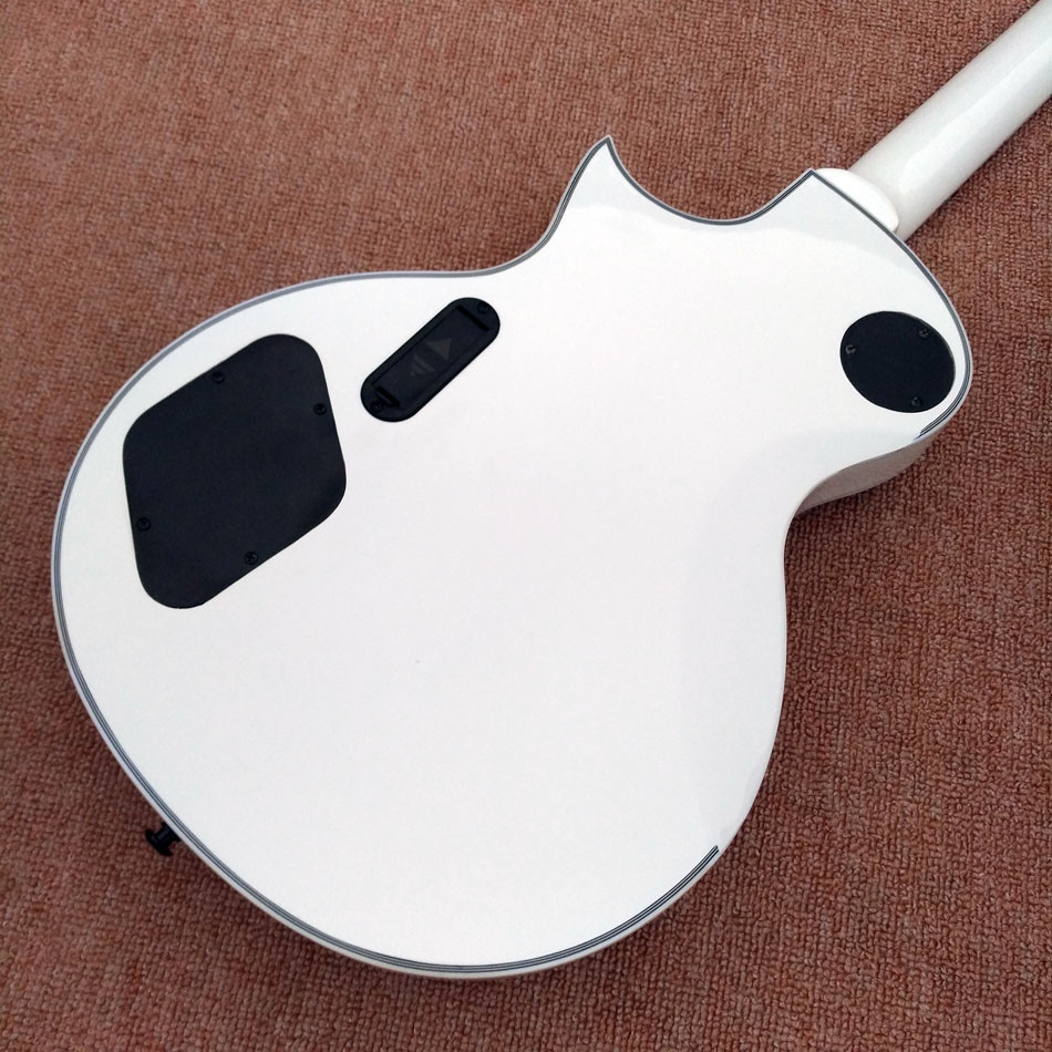In stock Custom LTD Iron Cross SW James Hetfield Signature Electric Guitar EMG Snow White, Rosewood Fingerboard, Free sh