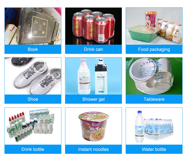 Pe Film Automatic Box Book Pizza Film Packing Shrink Wrapping Machine For Carton Box