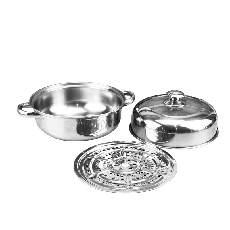 Double Soup Steamer Pot 28cm Household Non Stick Cookware Set