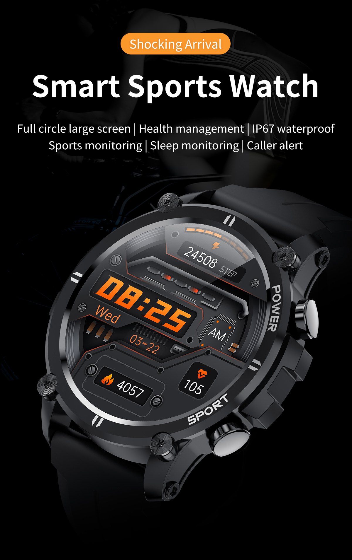H32 Smart Watch IPS Screen IP67 Waterproof With 24 Sports Mode Sleep Monitor Pedometer Smart Wrist Band