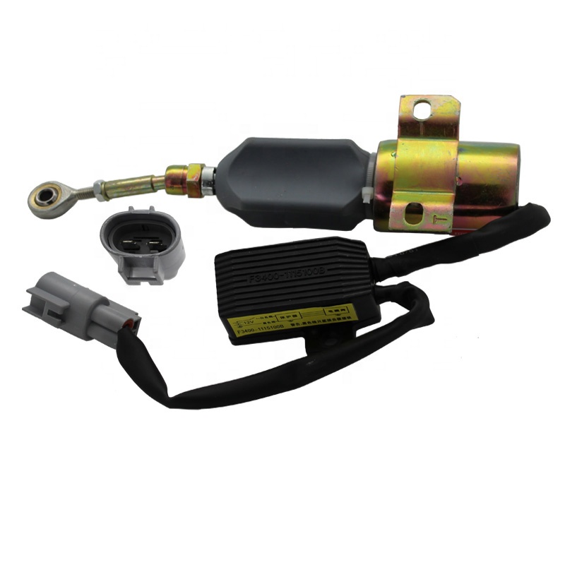 12V 24V Excavator Solenoid Valve Flameout Stop Solenoid F3400-1115100B