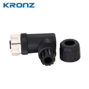  M12 Female Angled 8-Pin A-Coded Connector IP67 Field-Wireable Manufactures