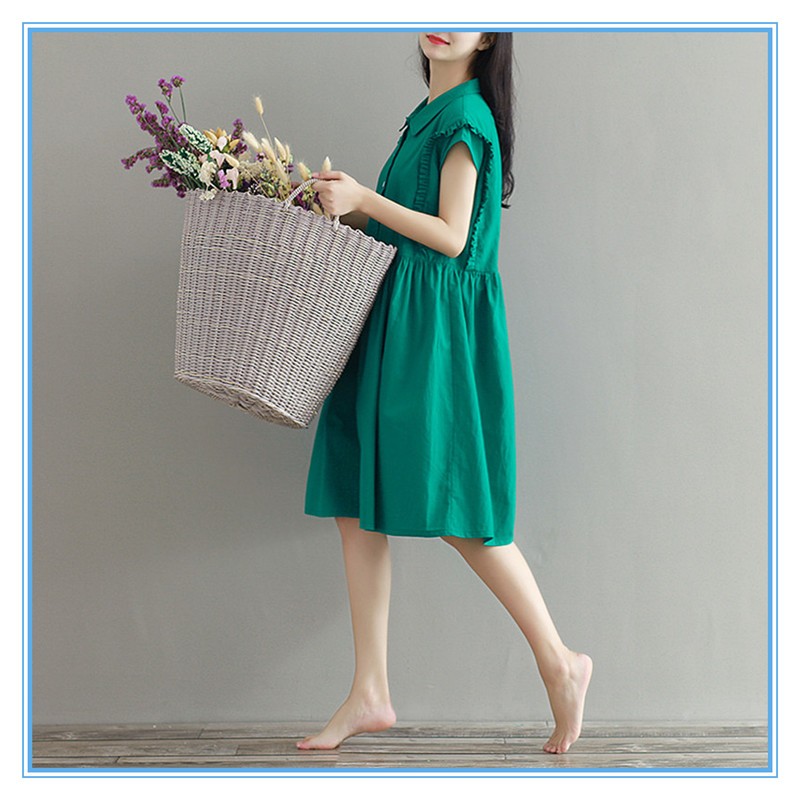 Fashion Loose Style Casual Women Plus Size Dresses Fat Girls Clothing
