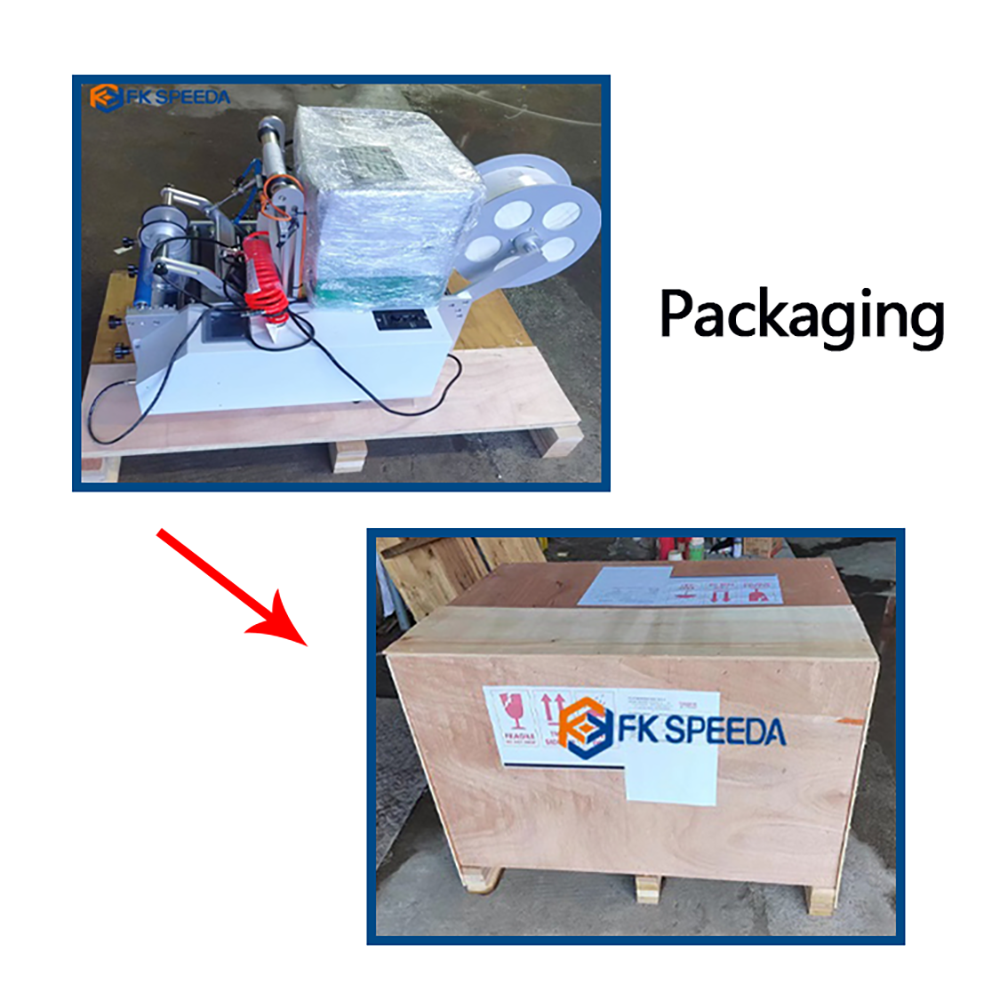 FK603 Semi-automatic Manual Glass Round Bottle Labeling Machine for Packaging in Cases