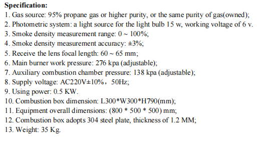 YYF011 Micro-computer Plastic Burning or Decomposition Smoke Density Test Apparatus