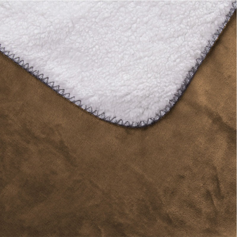 Popular Knit 100% Polyester French Fleece Sherpa Pet Blanket for Sofa Cat Kennel