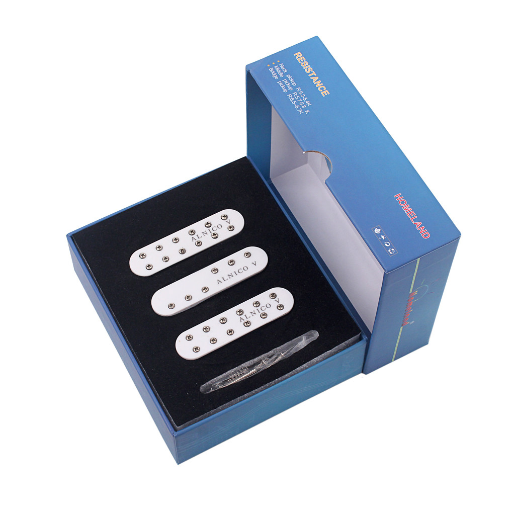 Alnico 5 Magnet Single Coil Guitar Pickup Set Adjustable Pole-Piece 10kΩ