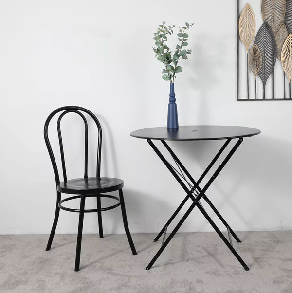 Curved Metal Dining Chair 4.6kg Vintage Outdoor Bentwood Thonet