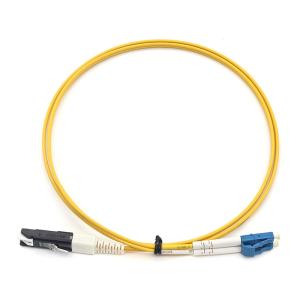 Single Mode Fiber Optic Patch Cord with PVC Duplex LC UPC to VF45 for Fiber