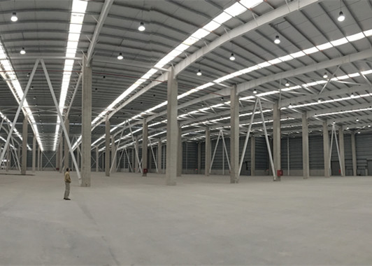 Portable structure wind-resistant large-span steel structure warehouse