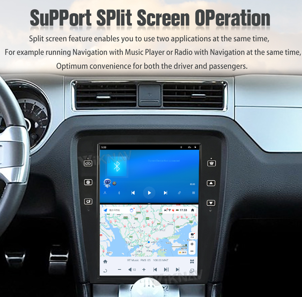 Viknav Car Radio For Ford Mustang (2009-2013) 12.1 inch Touch Screen Android Multimedia Player Head unit