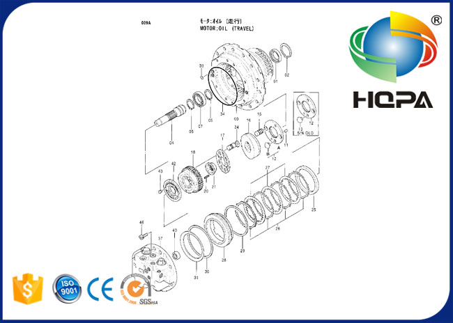 9133168 Travel Motor Seal Kit for Excavator Hitachi EX100-3 EX120-2
