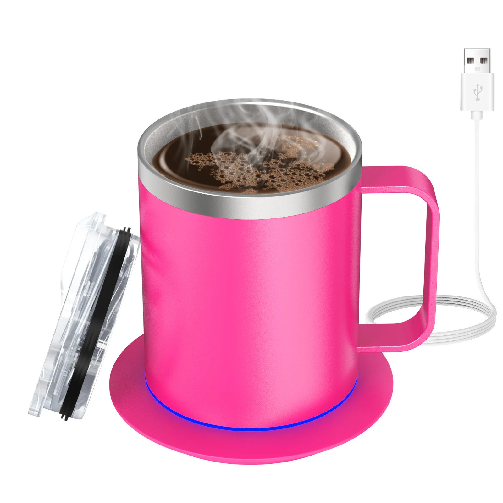 Thermostatic Temperature Control Self Heating Ceramic Mug 55 Degree