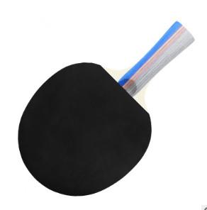 7 Plies Natural Wooden Ping Pong Paddle Set Straight Handle 1 Star Red Black