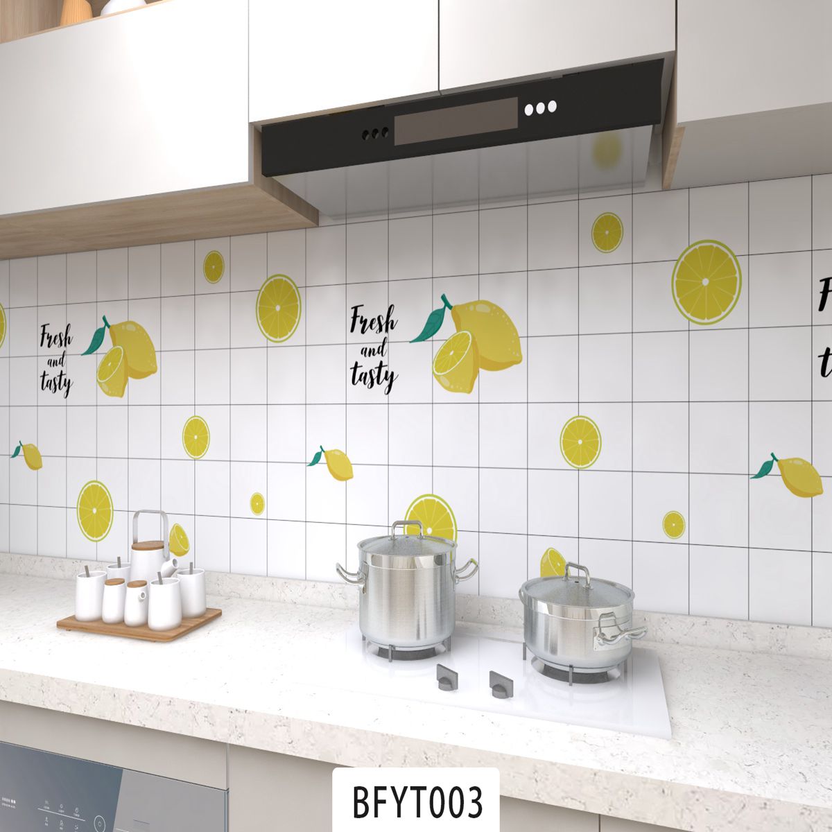 Easy to Install 3D Tile Sticker Self-Adhesive PVC Backsplash Wallpaper for Kitchen and Bathroom