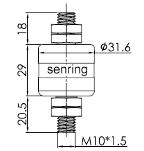 203101100 series 203101100 Series Single Channel 100A High Current Slip Ring slip ring Drawing 