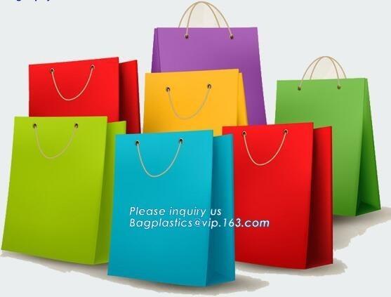 Fancy Shopping Paper Gift Bag packaging paper bag With Handles of packaging