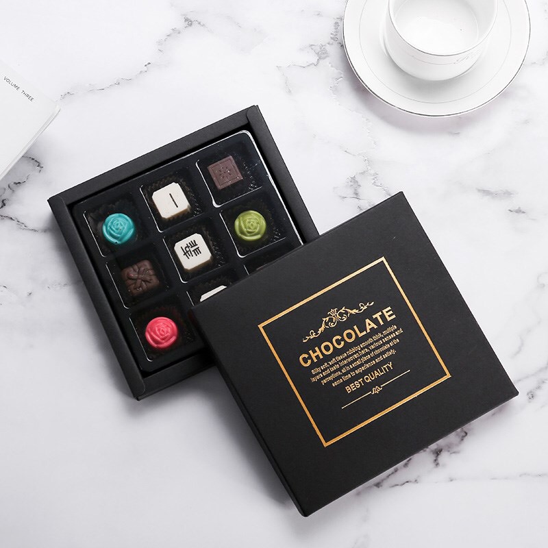 Chocolate gift packaging box with dividers and Custom Pantone Design