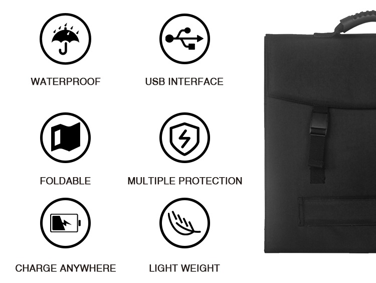 100w 120w 200w 300w Folding Solar Panel Kit Outdoor Carry For IPad Cell Phones