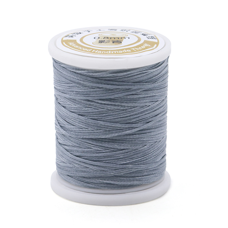Polyester/ Waxed Material Hand Stitched Leather Thread 0.8mm Flat Wax Thread 50m