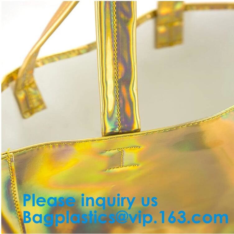 Tote Bag/Shoulder Bag/Shopping Bag/Handle Bag/Beach Bag/Waterproof Bag,Lady Handbag Set Transparent Beach Tote Bag With