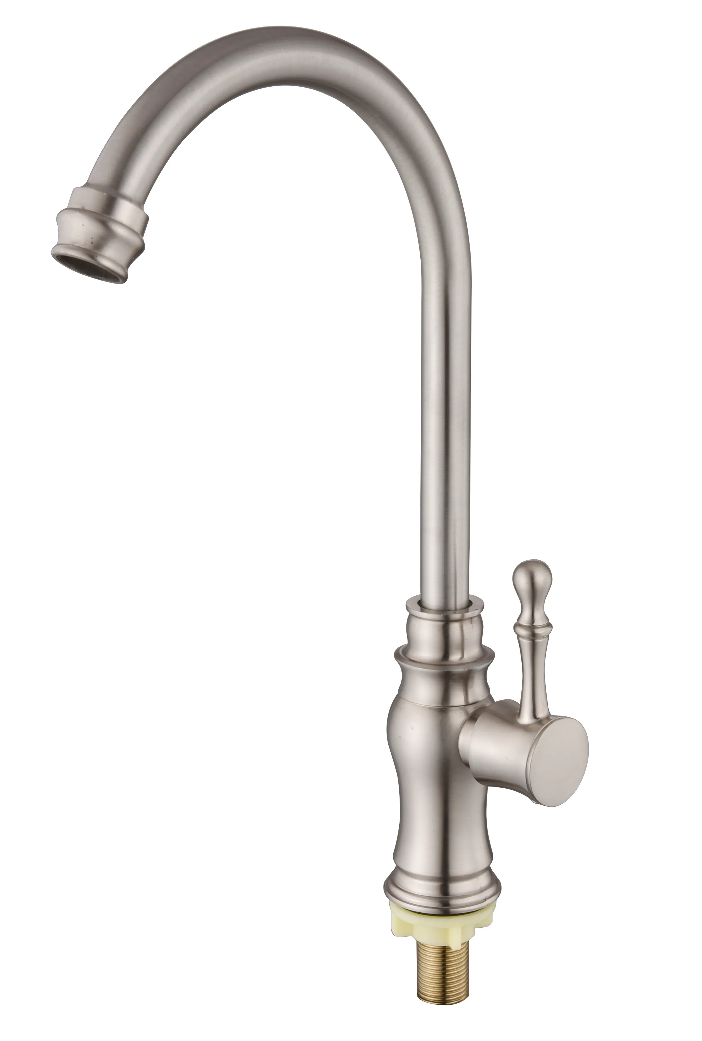 Modern Design Zinc Alloy Pull Out Down Silver Sink Kitchen Faucet Mixer Hot Cold Water Tap
