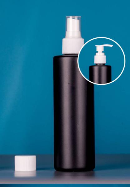280Ml Black Empty Plastic Bottles , Refillable Cosmetic Bottles, Sprayer