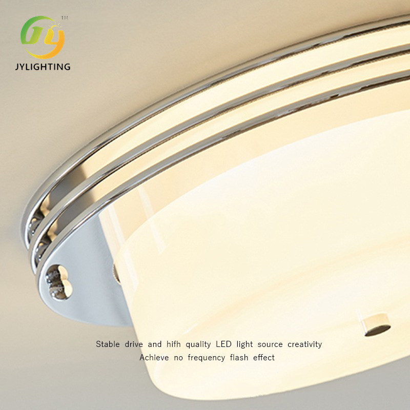 Nordic Iron Hallway Balcony Indoor Ceiling Light Modern Glass Minimalist Bedroom Light