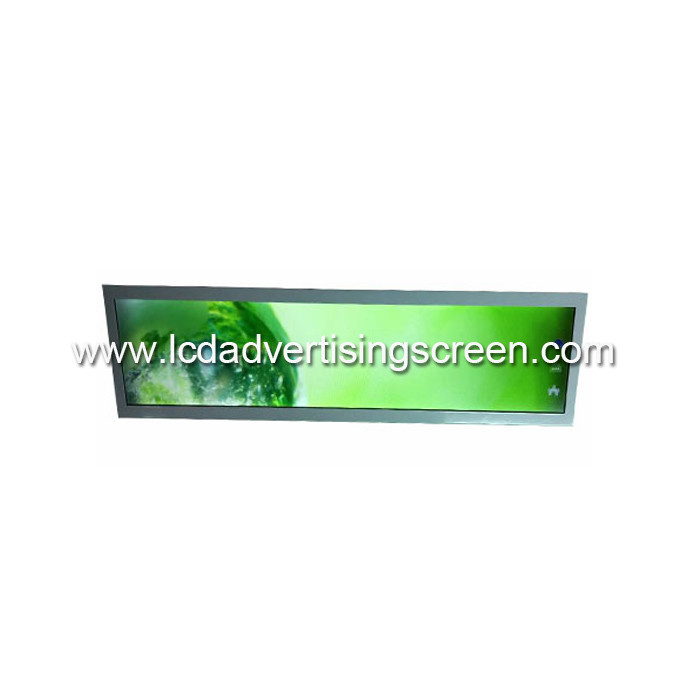 Commercial Ultra Stretched Bar LCD Display 36.6'' Tempered Glass Material