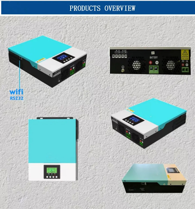 Solar Pure Sine Wave Inverter 1500W WiFi Function Hybrid Inverter With Solar Battery Charging