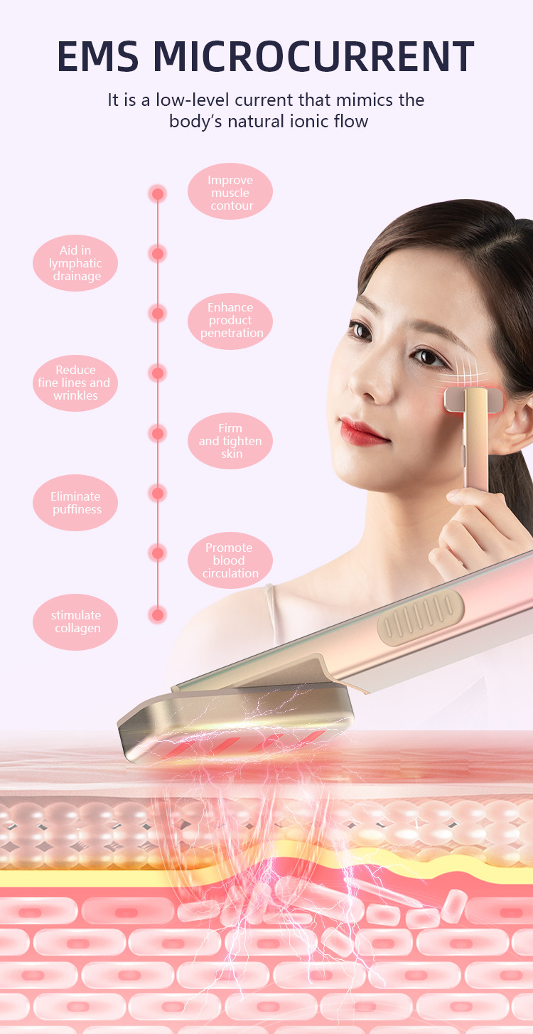 Skin Regeneration DC5V 1A Eye Massager Device Micro Current Ems