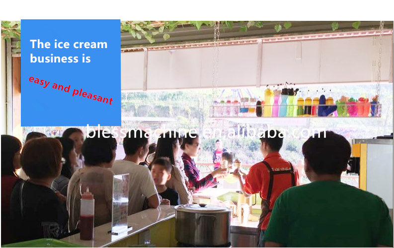 Industrial Ice Cream Machine with 304 Stainless Steel Construction and 220V/50Hz Voltage