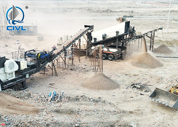 3 Screen Layers Mobile Crushing Plant Crawler Vibrating Screen Mobile Crushing Station