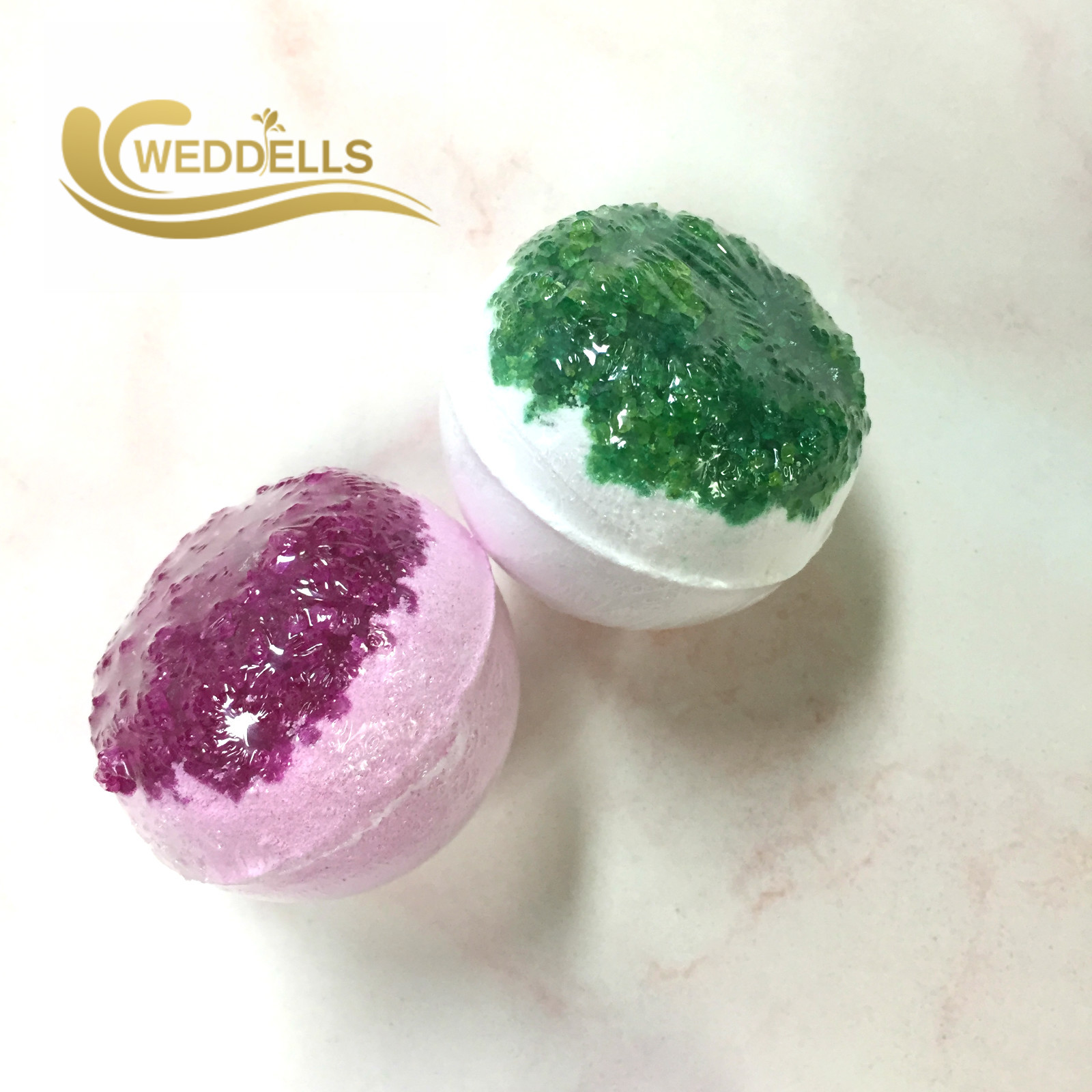 Colorful Handmade Custom Bath Bombs with Sea Salt Kit for Kids