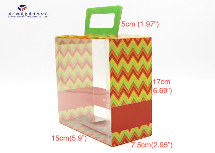 Top Handle Custom Plastic Box Packaging Clear Rigid PET Material Offset Printing