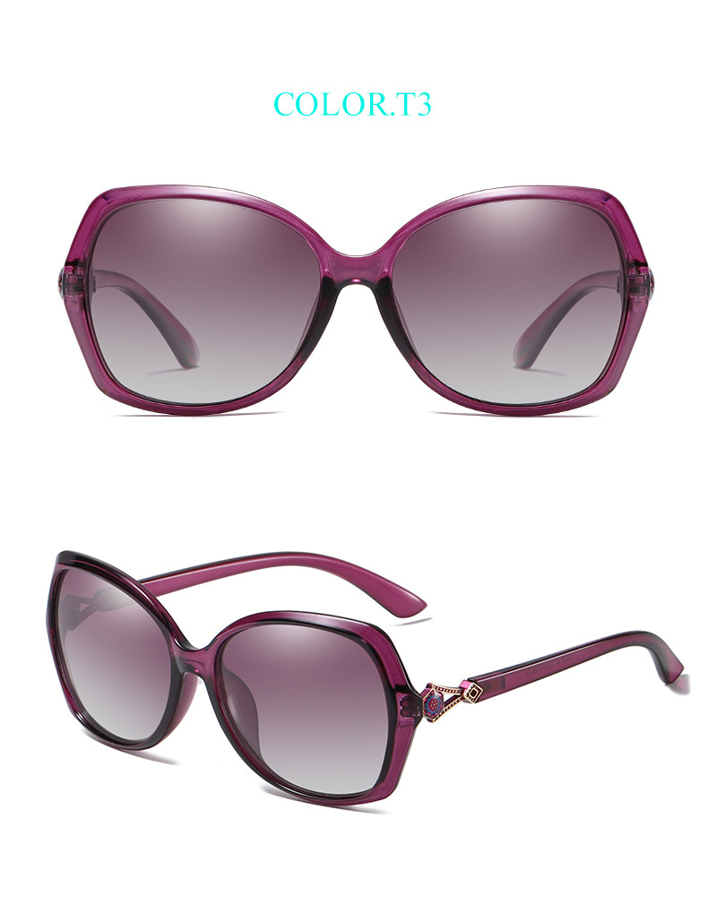 BSCI Oversized Designer Polarized Fashion Sunglasses UV400 Resin Lens
