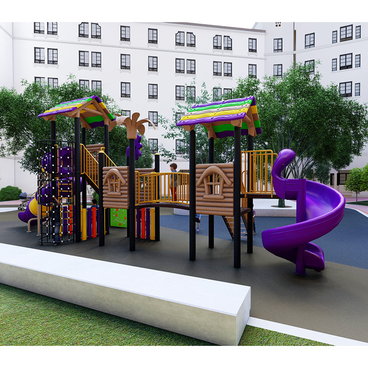 Aluminum Alloy Post Kids Outdoor Play Slide Powder Coated