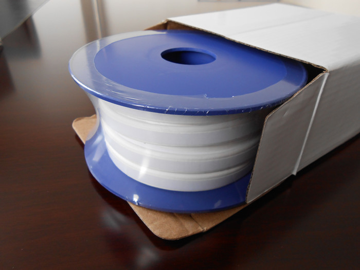 White Backing Adhesive PTFE Gasket Tape Food Grade Rectangle / Round Cross