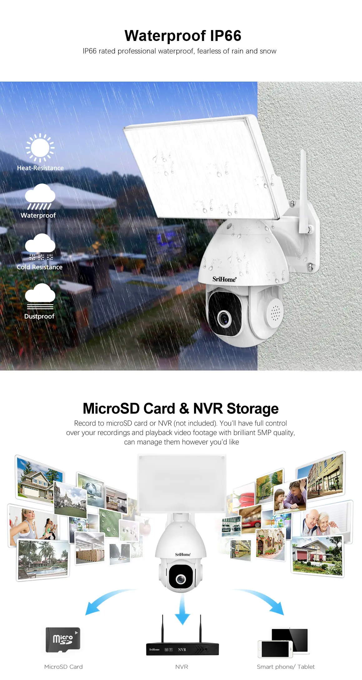 5MP HD Home Use Outdoor Ptz Camera IP Cctv Video Two Way Audio And Night Vision Surveillance System