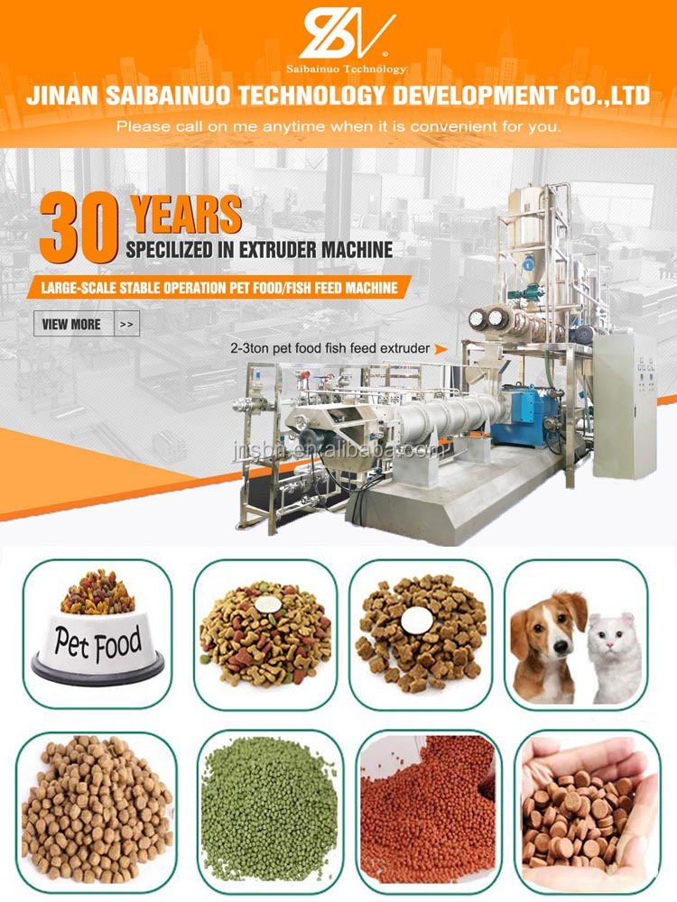 Automatic Twin Screw Extruder Machine For Production Of Finished Pet Food