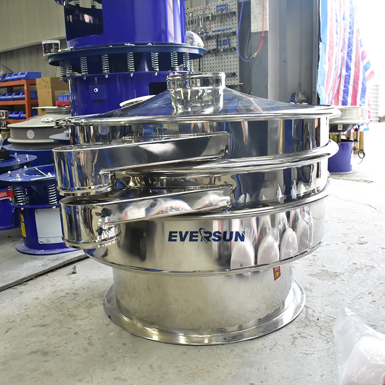 SUS304 Fine Powder Brush Vibrating Screen Rotary Sieve For Sulfur Powder